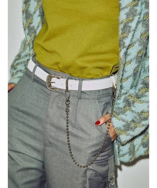 jouetie（ジュエティ）の「ボールチェーンベルト（ベルト・レディース・ブラック/オフホワイト/その他1・FREE）」の7枚目の写真