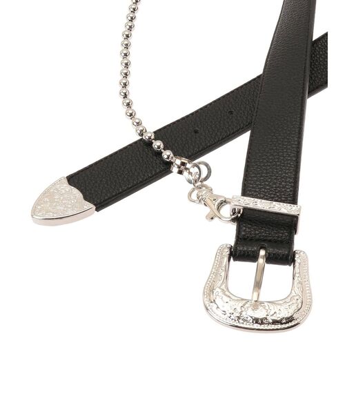 jouetie（ジュエティ）の「ボールチェーンベルト（ベルト・レディース・ブラック/オフホワイト/その他1・FREE）」の15枚目の写真