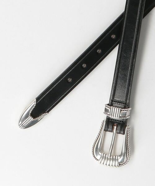 TORY LEATHER(トリーレザー)の「<TORY LEATHER> CREASED BELT/ベルト(ベルト・メンズ・ブラック・30inch/32inch/34inch)」の4枚目の写真