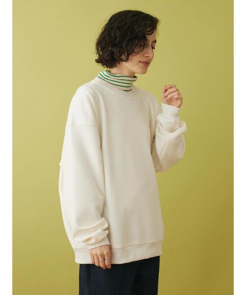 CRAFT STANDARD BOUTIQUE（クラフトスタンダードブティック）の「ハイゲージボーダータートルニットプルオーバー（ニット/セーター・レディース・アイボリー/ブラック/グリーン・FREE）」の15枚目の写真