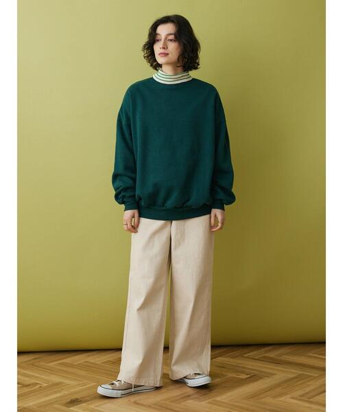 CRAFT STANDARD BOUTIQUE（クラフトスタンダードブティック）の「ハイゲージボーダータートルニットプルオーバー（ニット/セーター・レディース・アイボリー/ブラック/グリーン・FREE）」の16枚目の写真