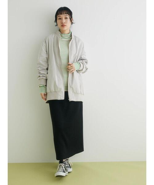 CRAFT STANDARD BOUTIQUE（クラフトスタンダードブティック）の「ハイゲージボーダータートルニットプルオーバー（ニット/セーター・レディース・アイボリー/ブラック/グリーン・FREE）」の17枚目の写真