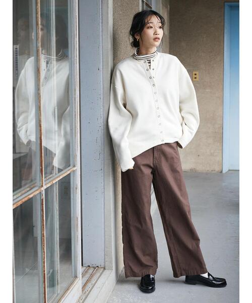 CRAFT STANDARD BOUTIQUE（クラフトスタンダードブティック）の「ハイゲージボーダータートルニットプルオーバー（ニット/セーター・レディース・アイボリー/ブラック/グリーン・FREE）」の21枚目の写真