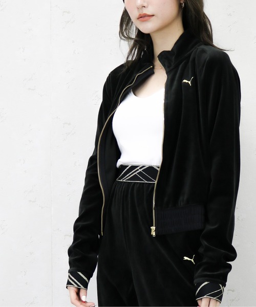 PUMA(プーマ)の「PUMA/プーマ ウィメンズ トレーニング デコ グラム ベロア フルジップ ジャケット(ブルゾン・レディース・ブラック・MEDIUM/LARGE/X-LARGE)」の19枚目の写真