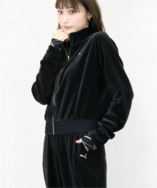 PUMA(プーマ)の「PUMA/プーマ ウィメンズ トレーニング デコ グラム ベロア フルジップ ジャケット(ブルゾン・レディース・ブラック・MEDIUM/LARGE/X-LARGE)」の7枚目の写真