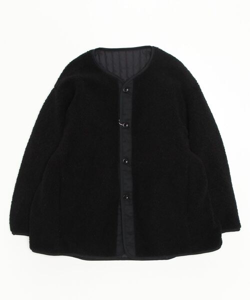 CLANE（クラネ）の「CLANE REVERSIBLE BOA JACKET（その他アウター・レディース・ブラック/カーキブラウン/ベージュ・1）」の2枚目の写真