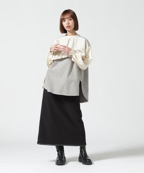 RehersalL(リハーズオール)の「rehersall/リハーズオール/カバーリングシャツBL(シャツ/ブラウス・レディース・グレー/カーキ・F)」の16枚目の写真