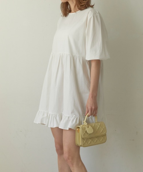 ACYM(アシーム)の「Under frill mini ワンピース(ワンピース・レディース・ブラック/ホワイト・FREE)」の3枚目の写真
