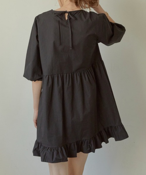 ACYM(アシーム)の「Under frill mini ワンピース(ワンピース・レディース・ブラック/ホワイト・FREE)」の9枚目の写真