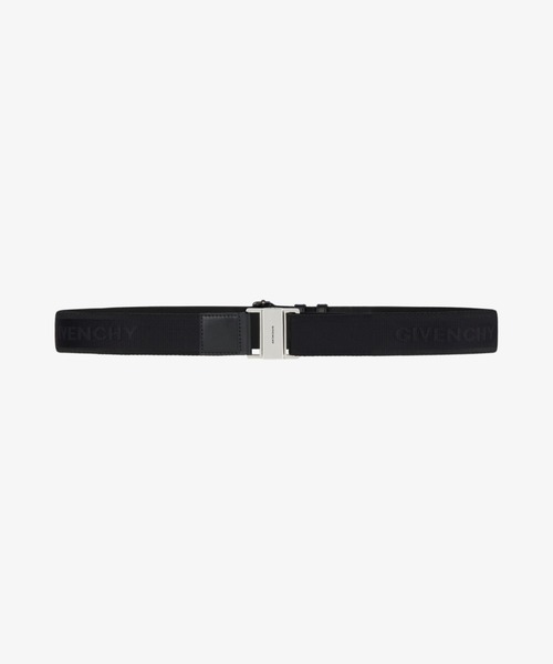 GIVENCHY(ジバンシイ)の「Belt in GIVENCHY canvas with metallic details(ベルト・メンズ・ブラック・95)」の1枚目の写真