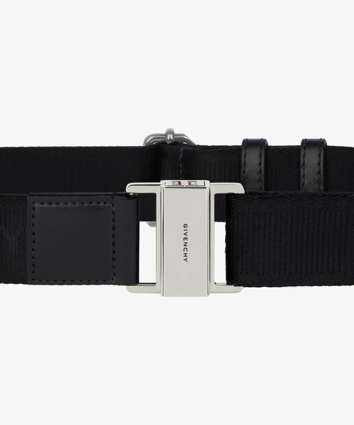 GIVENCHY(ジバンシイ)の「Belt in GIVENCHY canvas with metallic details(ベルト・メンズ・ブラック・95)」の3枚目の写真