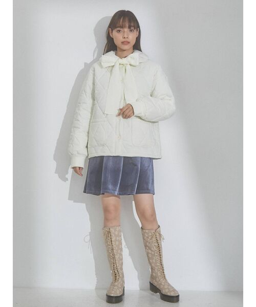 merry jenny(メリージェニー)の「キルトリボンジャケット(その他アウター・レディース・アイボリー/ブラック・FREE)」の7枚目の写真