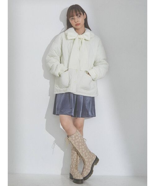 merry jenny(メリージェニー)の「キルトリボンジャケット(その他アウター・レディース・アイボリー/ブラック・FREE)」の8枚目の写真