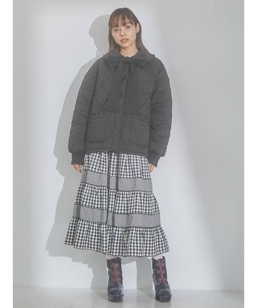 merry jenny(メリージェニー)の「キルトリボンジャケット(その他アウター・レディース・アイボリー/ブラック・FREE)」の15枚目の写真
