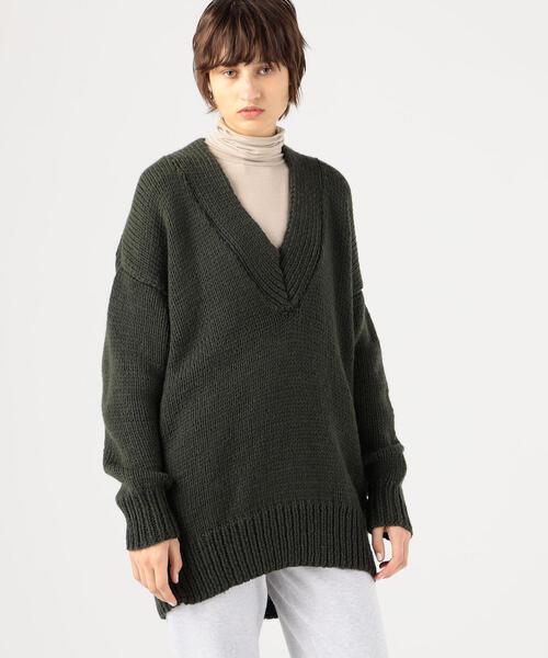 登場! MAYDI / Rib Stitch Vネック アルゼンチンニット トップス