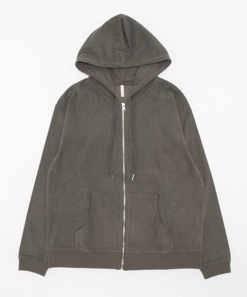 VIBGYOR（ヴィブジョー）の「ブロックストレッチ L/S ZIP-PK(BEY)（パーカー・メンズ・ブラック/カーキ/ブルー・MEDIUM/LARGE）」の3枚目の写真