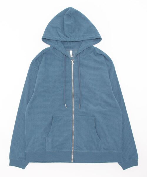 VIBGYOR（ヴィブジョー）の「ブロックストレッチ L/S ZIP-PK(BEY)（パーカー・メンズ・ブラック/カーキ/ブルー・MEDIUM/LARGE）」の2枚目の写真