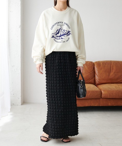 DISCOAT(ディスコート)の「ポコポコジャガードナロースカート(スカート・レディース・イエロー/ブラック・FREE)」の6枚目の写真