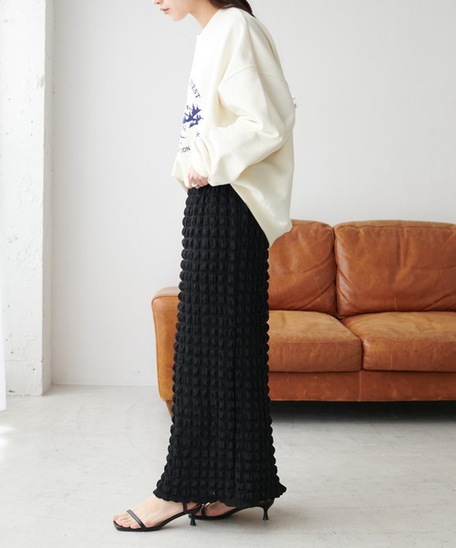 DISCOAT(ディスコート)の「ポコポコジャガードナロースカート(スカート・レディース・イエロー/ブラック・FREE)」の7枚目の写真