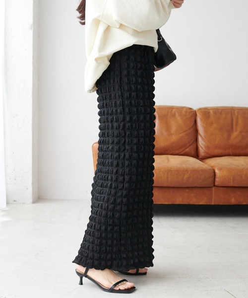 DISCOAT(ディスコート)の「ポコポコジャガードナロースカート(スカート・レディース・イエロー/ブラック・FREE)」の11枚目の写真