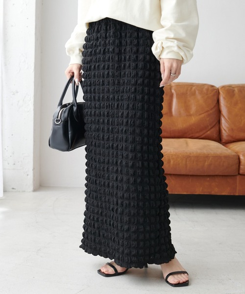 DISCOAT(ディスコート)の「ポコポコジャガードナロースカート(スカート・レディース・イエロー/ブラック・FREE)」の10枚目の写真