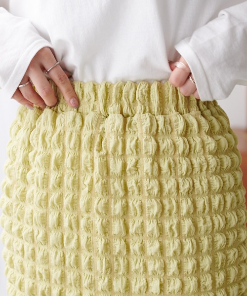 DISCOAT(ディスコート)の「ポコポコジャガードナロースカート(スカート・レディース・イエロー/ブラック・FREE)」の21枚目の写真