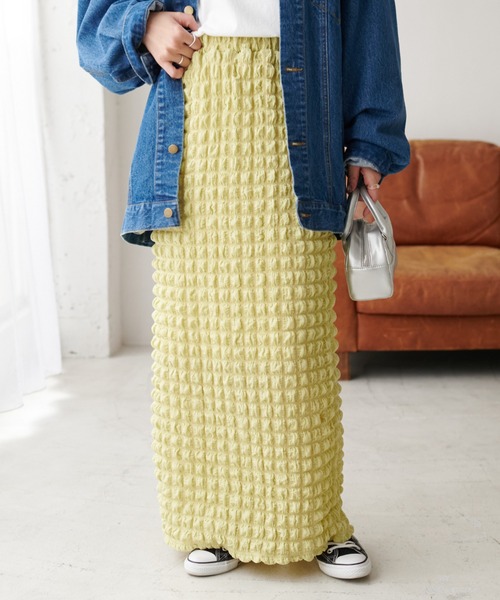 DISCOAT(ディスコート)の「ポコポコジャガードナロースカート(スカート・レディース・イエロー/ブラック・FREE)」の17枚目の写真