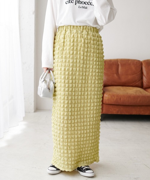 DISCOAT(ディスコート)の「ポコポコジャガードナロースカート(スカート・レディース・イエロー/ブラック・FREE)」の18枚目の写真
