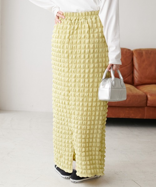DISCOAT(ディスコート)の「ポコポコジャガードナロースカート(スカート・レディース・イエロー/ブラック・FREE)」の20枚目の写真