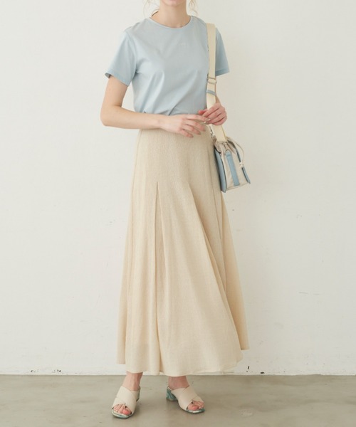 idem（イデム）の「bicolor drawstring bag/フェイクレザー巾着バッグ（ショルダーバッグ・レディース・アイボリー/ブルー/ブラック・FREE）」の4枚目の写真