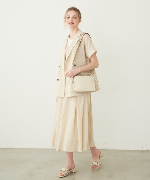 idem（イデム）の「bicolor drawstring bag/フェイクレザー巾着バッグ（ショルダーバッグ・レディース・アイボリー/ブルー/ブラック・FREE）」の14枚目の写真