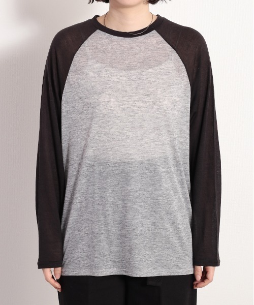 cepo（セポ）の「シアーラグランロンＴｅｅ（Tシャツ/カットソー・レディース・ネイビー/グレー・FREE）」の14枚目の写真