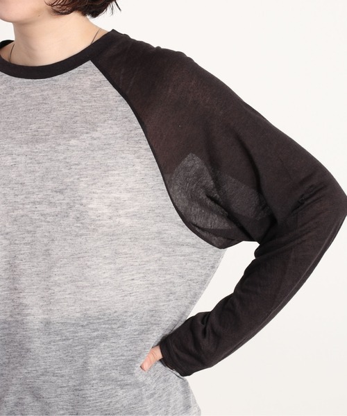 cepo（セポ）の「シアーラグランロンＴｅｅ（Tシャツ/カットソー・レディース・ネイビー/グレー・FREE）」の10枚目の写真