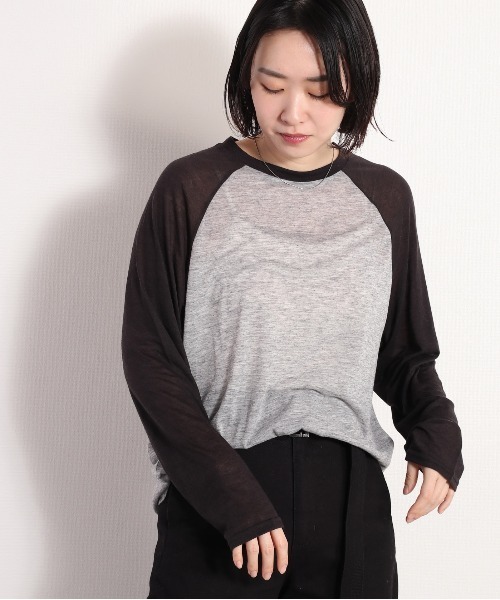 cepo（セポ）の「シアーラグランロンＴｅｅ（Tシャツ/カットソー・レディース・ネイビー/グレー・FREE）」の22枚目の写真