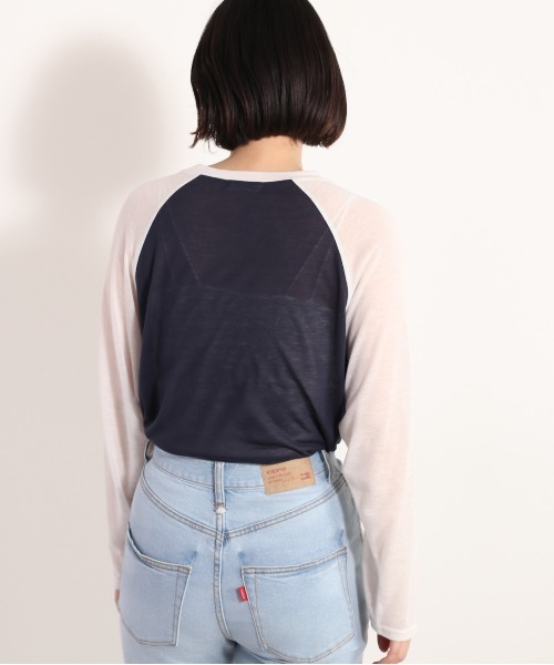 cepo（セポ）の「シアーラグランロンＴｅｅ（Tシャツ/カットソー・レディース・ネイビー/グレー・FREE）」の6枚目の写真