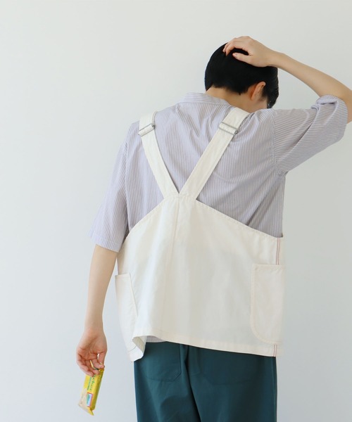 PAR ICI（パーリッシィ）の「コットンリネンカルゼ ワークベスト(セットアップ対応)（ベスト・レディース・アイボリー/ブラウン/ネイビー・FREE）」の19枚目の写真