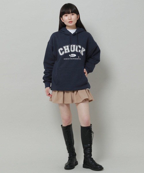 CHUCK（チャック）の「【UNISEX】CHUCK／アップリケロゴフーディー(ウラケ) 2189368（パーカー・レディース・グレー/ナチュラル/グリーン/ネイビー・LARGE/MEDIUM/SMALL）」の16枚目の写真