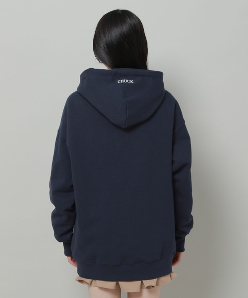 CHUCK（チャック）の「【UNISEX】CHUCK／アップリケロゴフーディー(ウラケ) 2189368（パーカー・レディース・グレー/ナチュラル/グリーン/ネイビー・LARGE/MEDIUM/SMALL）」の12枚目の写真