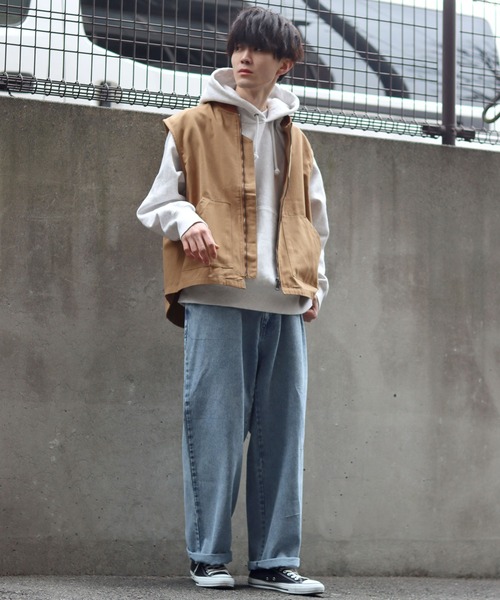 セール】Wide Tapered Denim pants/ワイドテーパード デニム