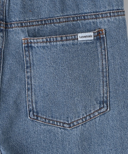 LOVETOXIC（ラブトキシック）の「合皮ベルトつきタックワイドパンツ（その他パンツ・キッズ・グレー/ライトブルー/オフホワイト・M/SS/L/S）」の7枚目の写真