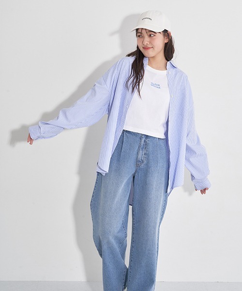 LOVETOXIC（ラブトキシック）の「合皮ベルトつきタックワイドパンツ（その他パンツ・キッズ・グレー/ライトブルー/オフホワイト・M/SS/L/S）」の21枚目の写真