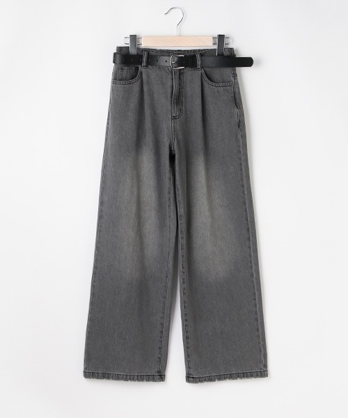 LOVETOXIC（ラブトキシック）の「合皮ベルトつきタックワイドパンツ（その他パンツ・キッズ・グレー/ライトブルー/オフホワイト・M/SS/L/S）」の16枚目の写真