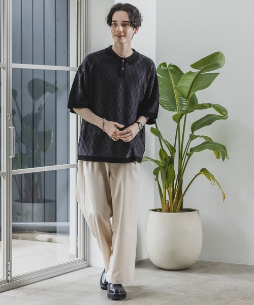 RAGEBLUE(レイジブルー)の「ジガラニットポロシャツ(ポロシャツ・メンズ・ブルー系その他/ホワイト系その他/ブラック系その他/オレンジ系その他・MEDIUM/LARGE)」の12枚目の写真