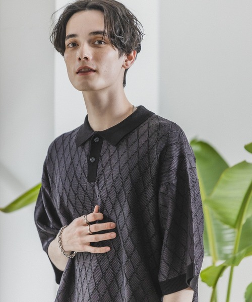 RAGEBLUE(レイジブルー)の「ジガラニットポロシャツ(ポロシャツ・メンズ・ブルー系その他/ホワイト系その他/ブラック系その他/オレンジ系その他・MEDIUM/LARGE)」の14枚目の写真