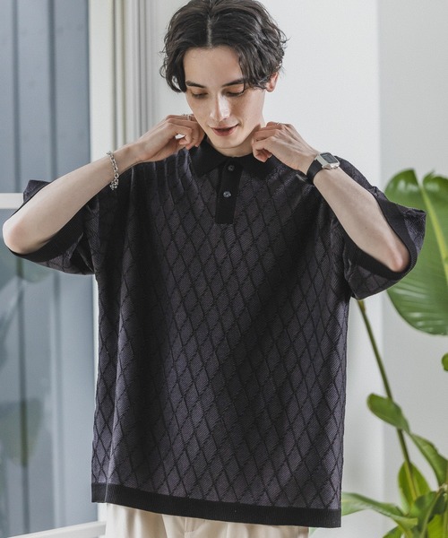 RAGEBLUE(レイジブルー)の「ジガラニットポロシャツ(ポロシャツ・メンズ・ブルー系その他/ホワイト系その他/ブラック系その他/オレンジ系その他・MEDIUM/LARGE)」の16枚目の写真