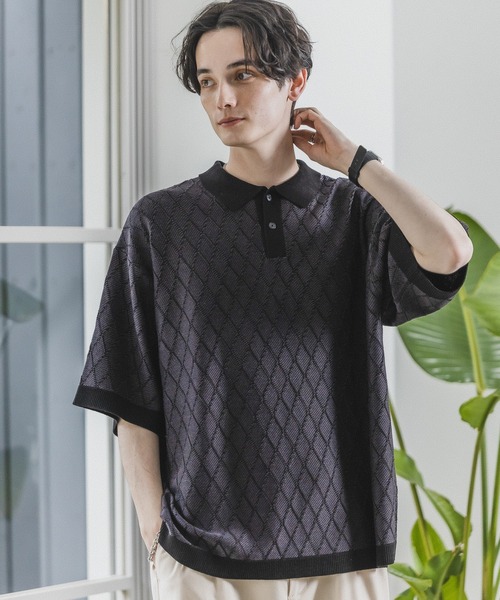 RAGEBLUE(レイジブルー)の「ジガラニットポロシャツ(ポロシャツ・メンズ・ブルー系その他/ホワイト系その他/ブラック系その他/オレンジ系その他・MEDIUM/LARGE)」の17枚目の写真