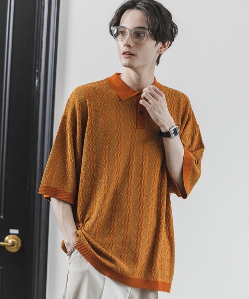 RAGEBLUE(レイジブルー)の「ジガラニットポロシャツ(ポロシャツ・メンズ・ブルー系その他/ホワイト系その他/ブラック系その他/オレンジ系その他・MEDIUM/LARGE)」の21枚目の写真