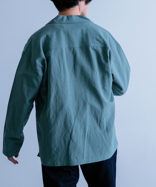 ITEMS URBANRESEARCH(アイテムズ アーバンリサーチ)の「『セットアップ対応』リネン混 オープンカラー 刺繍シャツ(シャツ/ブラウス・メンズ・カーキ/ブラック/ピンク・LARGE/MEDIUM)」の5枚目の写真