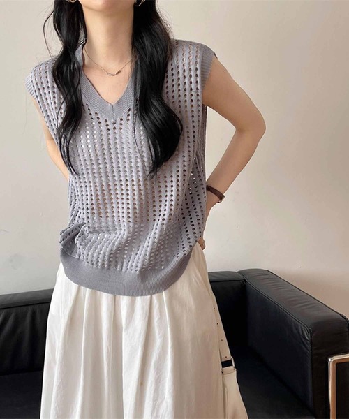 【美品】ALAIAニット セーター ノースリーブ ブラック M 美品】ALAIAニット セーター ノースリーブ ブラック M