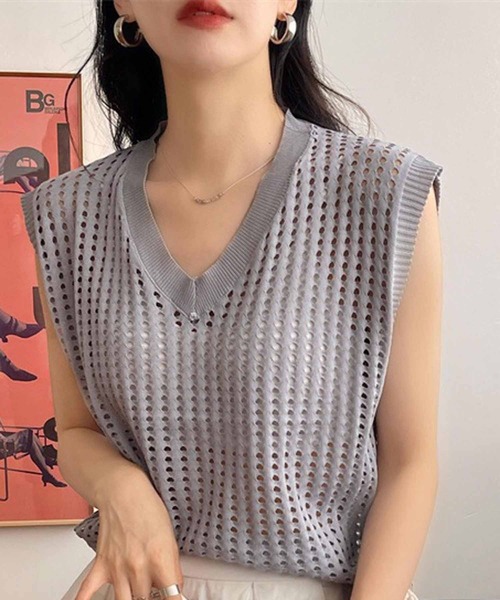 【美品】ALAIAニット セーター ノースリーブ ブラック M 美品】ALAIAニット セーター ノースリーブ ブラック M